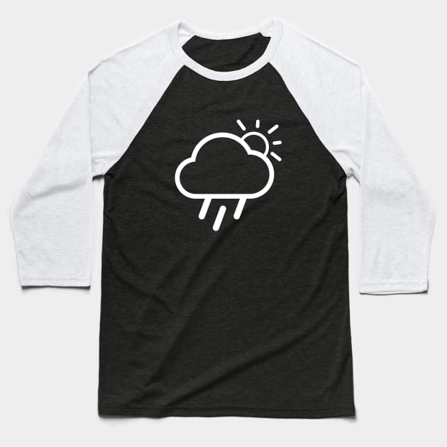 Minimal rain cloud weather Baseball T-Shirt by happinessinatee